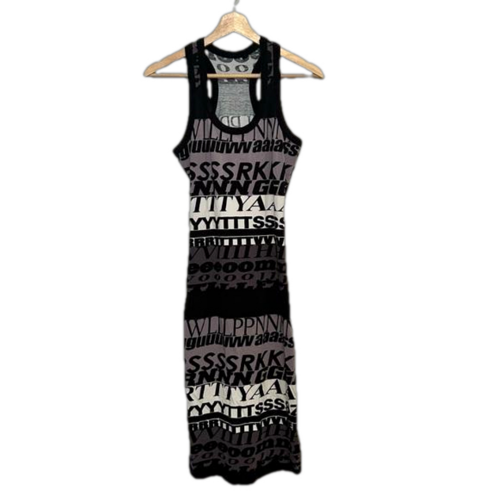 Lindex sleeveless bodycon alphabet lettering maxi dress